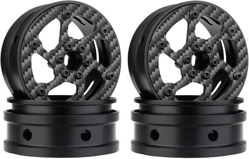 HobbyPark Carbon Fiber 2.2 Beadlock Wheels Rims for TRX4 SCX10 2.2 Beadlocks 1/10 Crawler Car Upgrades (Type D) in Saudi Arabia