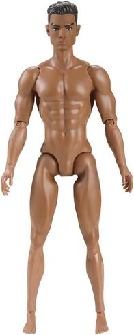 مجسم حركة بمقياس 1/6، متعدد المفاصل، مجسم عضلي ذكري مع رأس لعرض مجموعة الدمى، مجسمات مخصصة للجسم البني فارغة in Kuwait