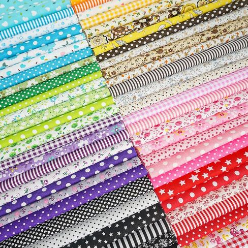 56pcs 10 x 10 inches Floral Precut Fabric Squares Cotton Fabric Bundles for DIY Quilting Sewing Patchwork Crafts in Saudi Arabia