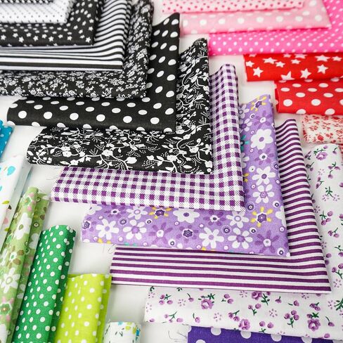 56pcs 10 x 10 inches Floral Precut Fabric Squares Cotton Fabric Bundles for DIY Quilting Sewing Patchwork Crafts in Saudi Arabia