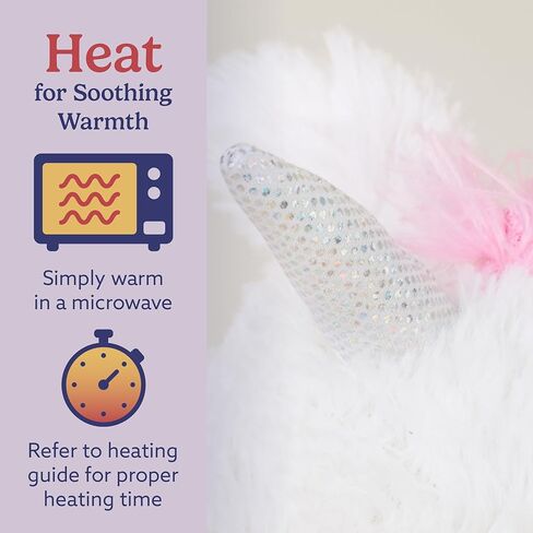 warmies Microwavable & Weighted Stuffed Animals, Laying Unicorn - Heated Stuffed Animal Plushie for Warmth & Comfort - Cute Soft Plush Toys for Adults & Children (Boys, Girls, Babies & Toddlers) in Saudi Arabia