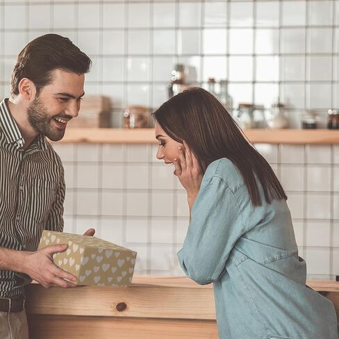 بكرة ورق تغليف Geluode Love، ورق تغليف كرافت لعيد الحب قابل للعكس على الوجهين من Love and Hearts - لفة صغيرة واحدة مقاس 17 × 120 بوصة - لعيد الحب، وعيد الميلاد، والزفاف والدش، والذكرى السنوية in Saudi Arabia