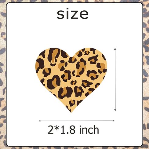 Cheetah Heart Cupcake Toppers Leopard Print Party Decorations 24PCS Cheetah Theme Print Heart Cake Picks for Wild Animals Baby Shower Birthday Engagement Bachelorette Bridal Shower Supplies in Saudi Arabia