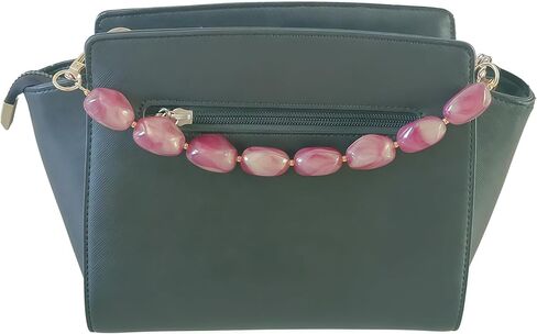 Short Purse Chain 13.2 inch Bead Purse Strap Decorative Acrylic Purse Chain Extender for Handbag Underarm Bag(Purple) in Saudi Arabia