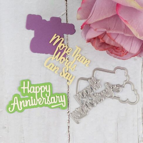 Words Dies for Card Making Make Time for You, You Make My World Twin, Angels are Near, Love Romance Alphabets Metal Die Cuts Punch Template for DIY Scrapbooking Paper Crafts Greeting (Words 13) in Saudi Arabia