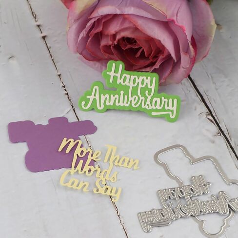 Words Dies for Card Making Make Time for You, You Make My World Twin, Angels are Near, Love Romance Alphabets Metal Die Cuts Punch Template for DIY Scrapbooking Paper Crafts Greeting (Words 13) in Saudi Arabia