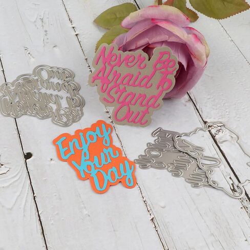 Words Dies for Card Making Make Time for You, You Make My World Twin, Angels are Near, Love Romance Alphabets Metal Die Cuts Punch Template for DIY Scrapbooking Paper Crafts Greeting (Words 13) in Saudi Arabia