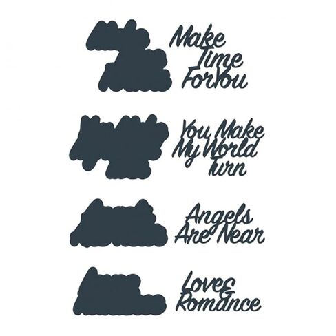 Words Dies for Card Making Make Time for You, You Make My World Twin, Angels are Near, Love Romance Alphabets Metal Die Cuts Punch Template for DIY Scrapbooking Paper Crafts Greeting (Words 13) in Saudi Arabia