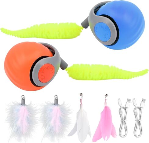 2 Packs Speedy Turbo Tail 3.0, 2025 New Interactive Cat Toy with Automatic Moving & Two Speed Adjustment for Indoor Bored Adult Cats in Kuwait