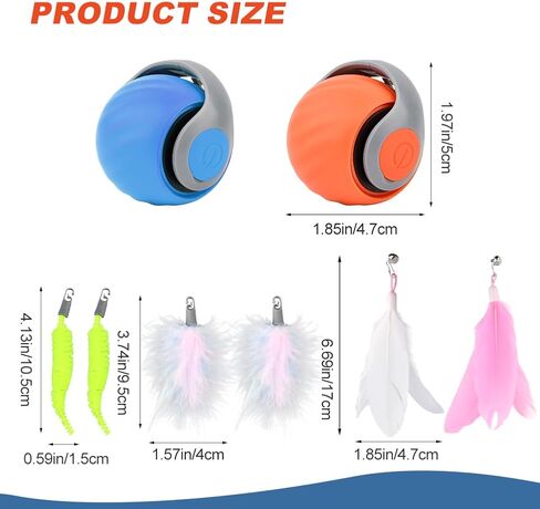 2 Packs Speedy Turbo Tail 3.0, 2025 New Interactive Cat Toy with Automatic Moving & Two Speed Adjustment for Indoor Bored Adult Cats in Kuwait