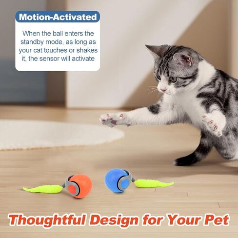 2 Packs Speedy Turbo Tail 3.0, 2025 New Interactive Cat Toy with Automatic Moving & Two Speed Adjustment for Indoor Bored Adult Cats in Kuwait