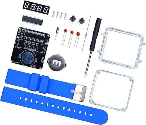 Assembly Digital Electronic Watch Kit LED Display Soldering Project for Outdoor Enthusiasts and Enthusiasts Simple Watch Assembly Kit in Saudi Arabia