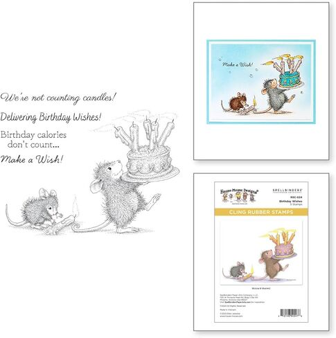 Spellbinders 4/2024 House-Mouse Collector Bundle Cling Rubber Stamp Set, Red in Saudi Arabia