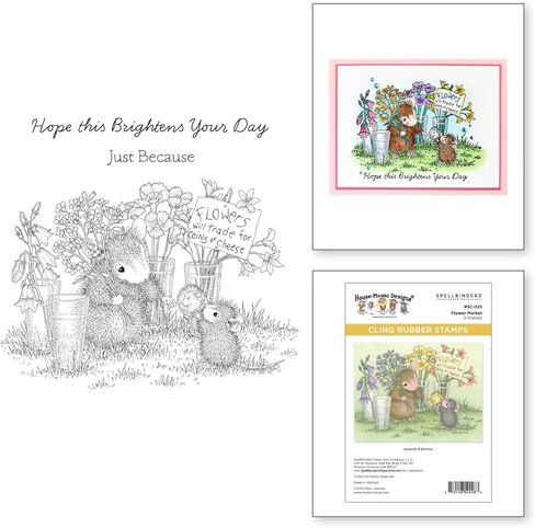 Spellbinders 4/2024 House-Mouse Collector Bundle Cling Rubber Stamp Set, Red in Saudi Arabia