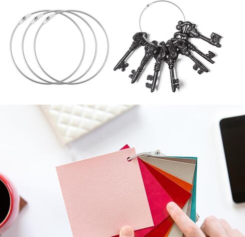 3 Pack Office Book Rings, 6 Inch Loose Leaf Binder Book Rings with Metal Extra Large Plated Steel Key Keychain Books Metal Ring, Loose Leaf Books Key Ring Clips for Keys Clip School Home in Saudi Arabia