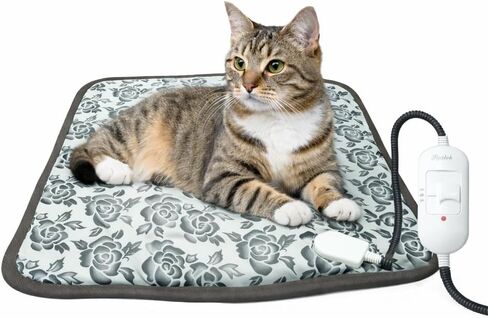 Pet Heating Pad for Dogs and Cats, 17.7x17.7 inches, Heated Dog Bed & Heated Cat Bed, Waterproof Cat Electric Heated Pad Mat for Dogs with Chew Resistant Cord and Constant Temperature for Indoor Use in Saudi Arabia