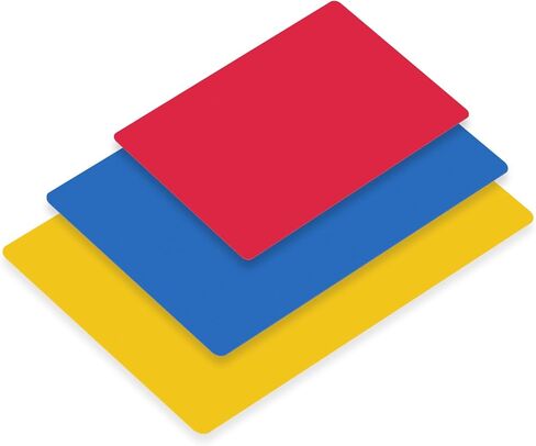 WK Flexible Plastic Cutting Mats for Kitchen Set of 3, Non Slip Cutting Mat, Thin Cutting Sheets, BPA Free, Dishwasher Safe, Multi Sizes, Multi Colors in Kuwait