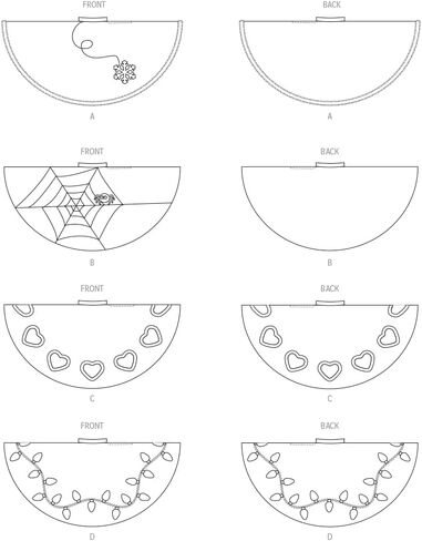 McCall's M8548A Misses' Christmas Circle Skirts Sewing Pattern Packet, Design Code M8548, Sizes XS-S-M-L-XL-XXL in Saudi Arabia