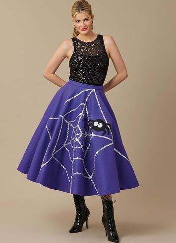 McCall's M8548A Misses' Christmas Circle Skirts Sewing Pattern Packet, Design Code M8548, Sizes XS-S-M-L-XL-XXL in Saudi Arabia