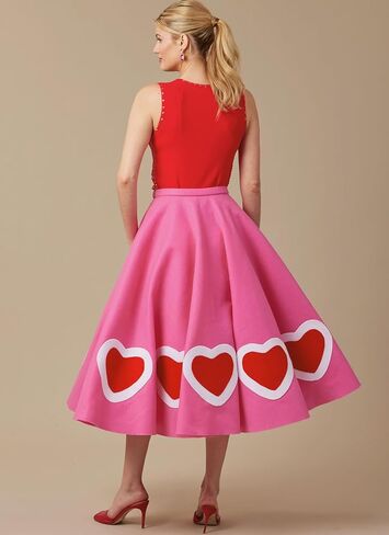McCall's M8548A Misses' Christmas Circle Skirts Sewing Pattern Packet, Design Code M8548, Sizes XS-S-M-L-XL-XXL in Saudi Arabia