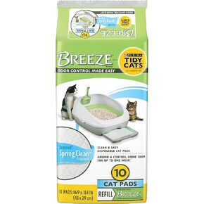 عبوة إعادة ملء وسادات القطط من تايدي كاتس بريز، برائحة الربيع النظيفة، 10 قطع، (عبوة من 8 قطع) in Kuwait