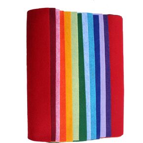Wool Felt Blend, Merino Wool and Rayon, All Natural fibers, 9x12 inch, 12 Sheets (Rainbow) in Saudi Arabia