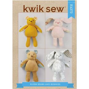 Kwik Sew K 4373 Plush Bears and Bunnies Sewing Pattern in Saudi Arabia