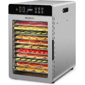 آلة تجفيف الطعام لـ Jerky 11ft²، 12 صينية 1000 واط مجفف من الفولاذ المقاوم للصدأ مع مؤقت 24 ساعة وتحكم في درجة الحرارة 195 درجة فهرنهايت، مجفف الطعام المجفف للحوم والفواكه والخضروات ومكافآت الكلاب in Kuwait