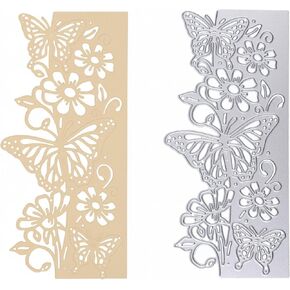 قواطع القوالب لصنع البطاقات، قوالب القطع المعدنية، قطع القصاصات، قوالب صنع البطاقات من أجل الحرف اليدوية، ألبوم القصاصات، البطاقات الورقية والنقش (زهرة الفراشة - 7.5 × 15.7 سم) in Kuwait