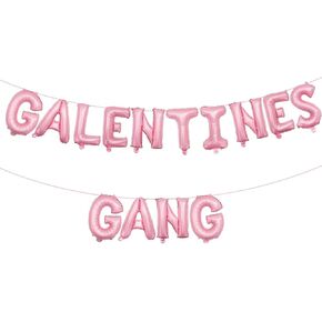 لافتة Happy Galentine's Day ديكورات Galentines Gang Bolloons، لوازم حفلات Galentines وإكسسواراتها للفتيات والسيدات الليلية ودعامات الصور، وردي in Kuwait