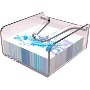 Clear Acrylic Napkin Holder Cocktail Napkin Holders with Weight Arm, 6.5"x6.5" Acrylic Luncheon Napkin Holder for Kitchen Counter, Dining Table, Bathroom Vanity(1pc) in Saudi Arabia
