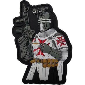التصحيح التكتيكي Templar Coffee and Crusade PVC - رقعة معنوية مدعومة بخطاف لحاملات الأطباق وحقائب الظهر والعتاد التكتيكي in Kuwait