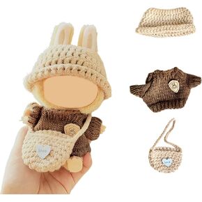 3Pcs Doll Clothes Set for labubu - Compatible with 6.7inch 17cm Dolls Only, Premium Dolls Outfit with Accessories, Hairpin, Skirt, Shoes (Blue Skirt Set) in Saudi Arabia