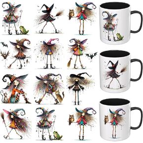 UV DTF Cup Wrap Transfer Stickers, 12 Sheets Quirky Bee Rub On Transfers for Tumblers Glass Cups Mugs Water Bottles in Kuwait