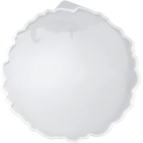 قالب صينية راتنج مستدير كبير، صينية تقديم سيليكون غير منتظمة قالب الجيود العقيق صينية الفاكهة قالب صب السيليكون للأكواب، لوح الفاكهة، طبق الحلوى in Kuwait