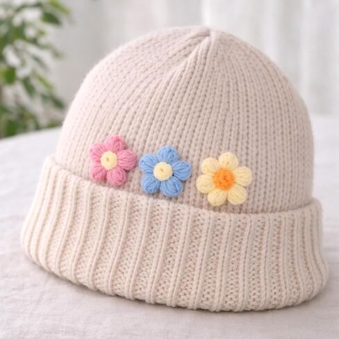 60 Pcs Crochet Flowers, Mixed Colors Knitted Yarn Flowers Handmade Crochet Floral, Small Applique for Decorative Embellishment Cardmaking Scrapbook Craft, Hats, Clothing, Backpacks in Saudi Arabia