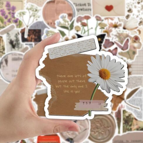 60Pcs Vintage Stickers, Aesthetic Sticker, Daily Planner for Adults, Scrapbooking Supplies for DIY Paper Crafts in Saudi Arabia