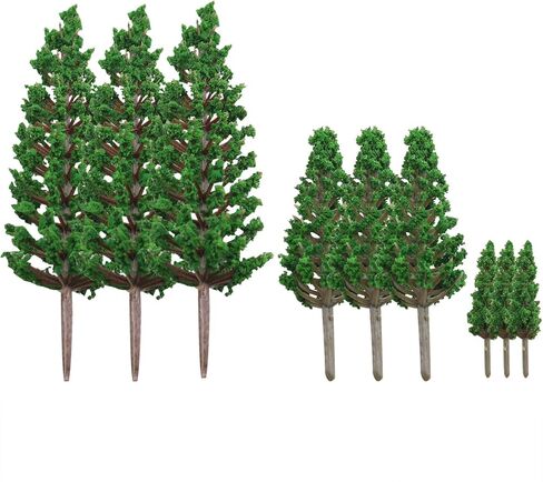 DGZZI 9PCS Mixed Miniature Tree Model 1.57inch 2.55inch and 3.54inch Size Suitable for DIY Projects Crafts Landscaping Natural Greenery in Saudi Arabia