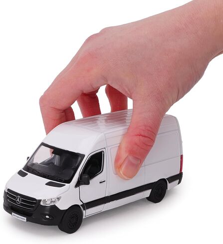 Toyland® 12cm Pull Back & Go Die Cast White Sprinter Van with Open & Close Doors - Toy Vehicles - 1:48 Scale in Saudi Arabia