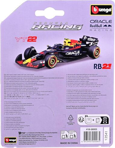 Bburago 1:64 Scale Race Formula Red Bull RB21 (2025) Diecast Vehicle, Tsunoda #22 in Saudi Arabia