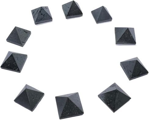 WholesaleGemShop Beautiful Lot of 10 Black Tourmaline Gemstone Pyramids Crystal Reiki Vaastu Healing in Saudi Arabia