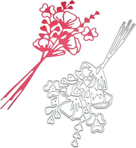 Flower Metal Die Cut, Spring Heart Shaped Leaf Die Cut, A Bouquet of Flowers Stencil Template Mold for Embossing Paper DIY Crafts Making Wedding Cards Bookmarks Photo Albums Scrapbooking in Saudi Arabia
