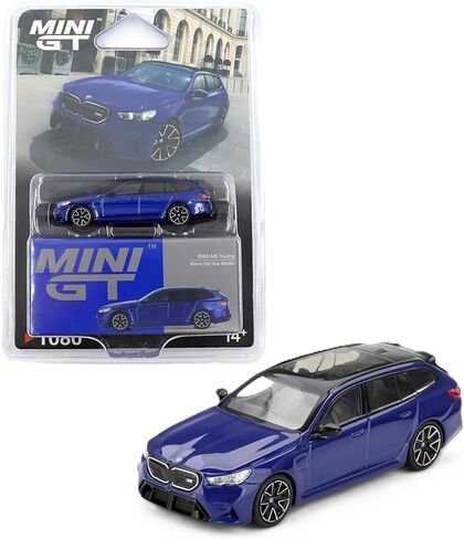 Diecast Model Car Compatible with Mini GT 1:64 BMW M5 Touring (G99) Marina Bay Blue Metallic Limited Edition MGT01080 in Saudi Arabia