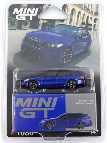 Diecast Model Car Compatible with Mini GT 1:64 BMW M5 Touring (G99) Marina Bay Blue Metallic Limited Edition MGT01080 in Saudi Arabia