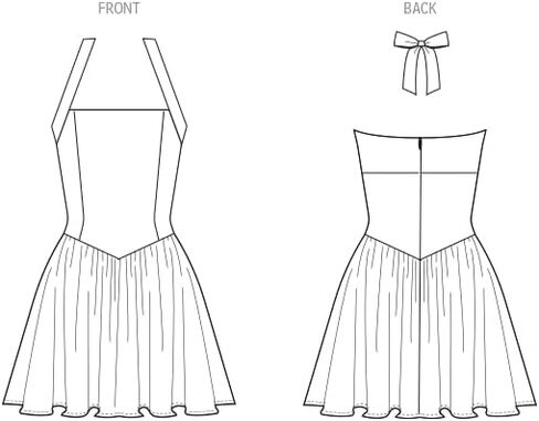 McCall's M8578R5 Misses' Ballerina Mini Dress Sewing Pattern Packet by Brandi Joan, Design Code M8578, Sizes 14-16-18-20-22 in Saudi Arabia