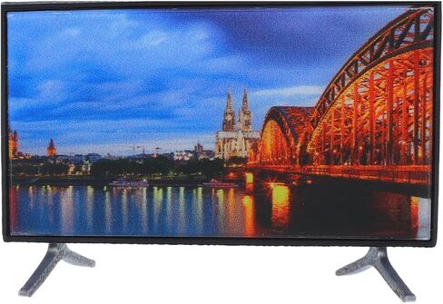 FAVOMOTO Miniature TV, 1:12 Scale Dollhouse Television Decoration Accessories Model for Dollhouse Scene Model Accessories Living Room Mini Furniture in Kuwait