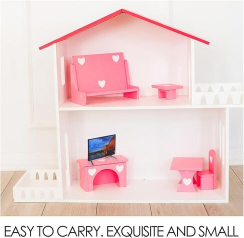 FAVOMOTO Miniature TV, 1:12 Scale Dollhouse Television Decoration Accessories Model for Dollhouse Scene Model Accessories Living Room Mini Furniture in Kuwait