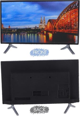 FAVOMOTO Miniature TV, 1:12 Scale Dollhouse Television Decoration Accessories Model for Dollhouse Scene Model Accessories Living Room Mini Furniture in Kuwait