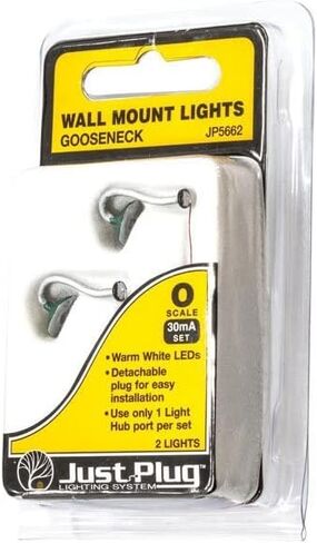 Woodland Scenics WOOJP5662 O Wall Mount Lights, Gooseneck (2) in Saudi Arabia