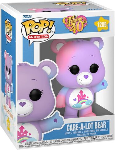 فانكو بوب! الرسوم المتحركة: الذكرى السنوية الأربعون لـ Care Bears - دب Care-A-Lot مع مطاردة لامعة شفافة (قد تختلف التصاميم) in Kuwait